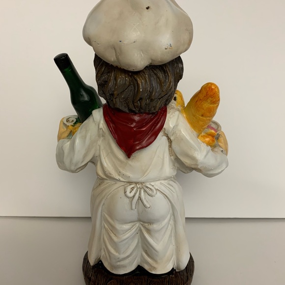 Bon Appetit plastic figurine. It looks rustic & there is staining at the back. - Picture 2 of 7